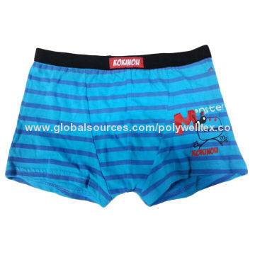 Boys' Boxer Briefs, Made of 95% Cotton and 5% Elastane, Single Jersey, 160gsm