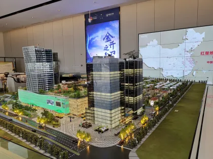 Custom Scale LED Lighting Effect Miniature Architectural Models: Plaza Mall