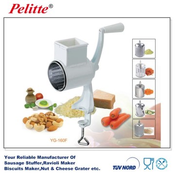 Multi Rotary Cheese Grater, Spray-paint Vegetable Shredder and Fruit Slicer with 5 drums