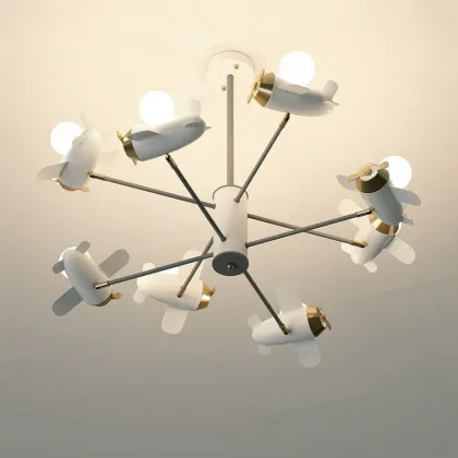 Airplane Led Kids Ceiling Lamp Child For Bedroom