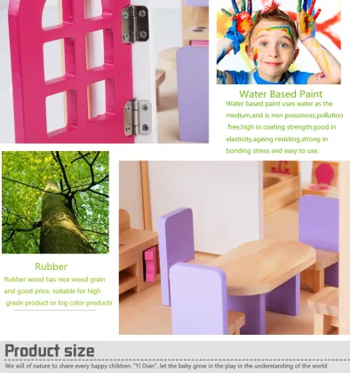 Pink Doll House wooden toys