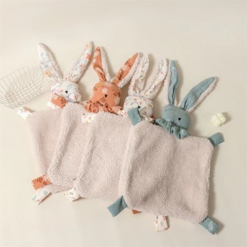 Ready to Ship Baby Soft Plush Bunny Comforter Blanket - Lovey Teddy for Baby Shower Gifts