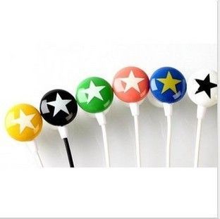 In-ear Personalized Sound Isolating Earphones With Star Image Printed , Corded 1.2m