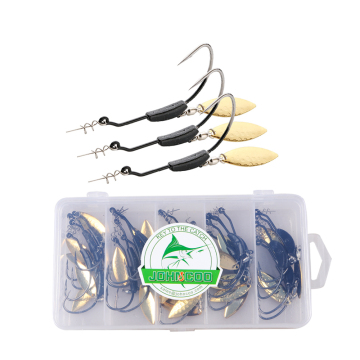 Johncoo 25pcs/Box Aweavely Hoolbait Hooks 2G-9G Спенсовая головка с заглушками с подчинением (серебро/золото)