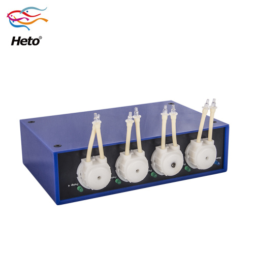 Heto Aquarium Dosing Pump, Timing Quantitative Programmable Auto Titration Pump for Marine Coral Tanks, 4 Channel Dosing Heads