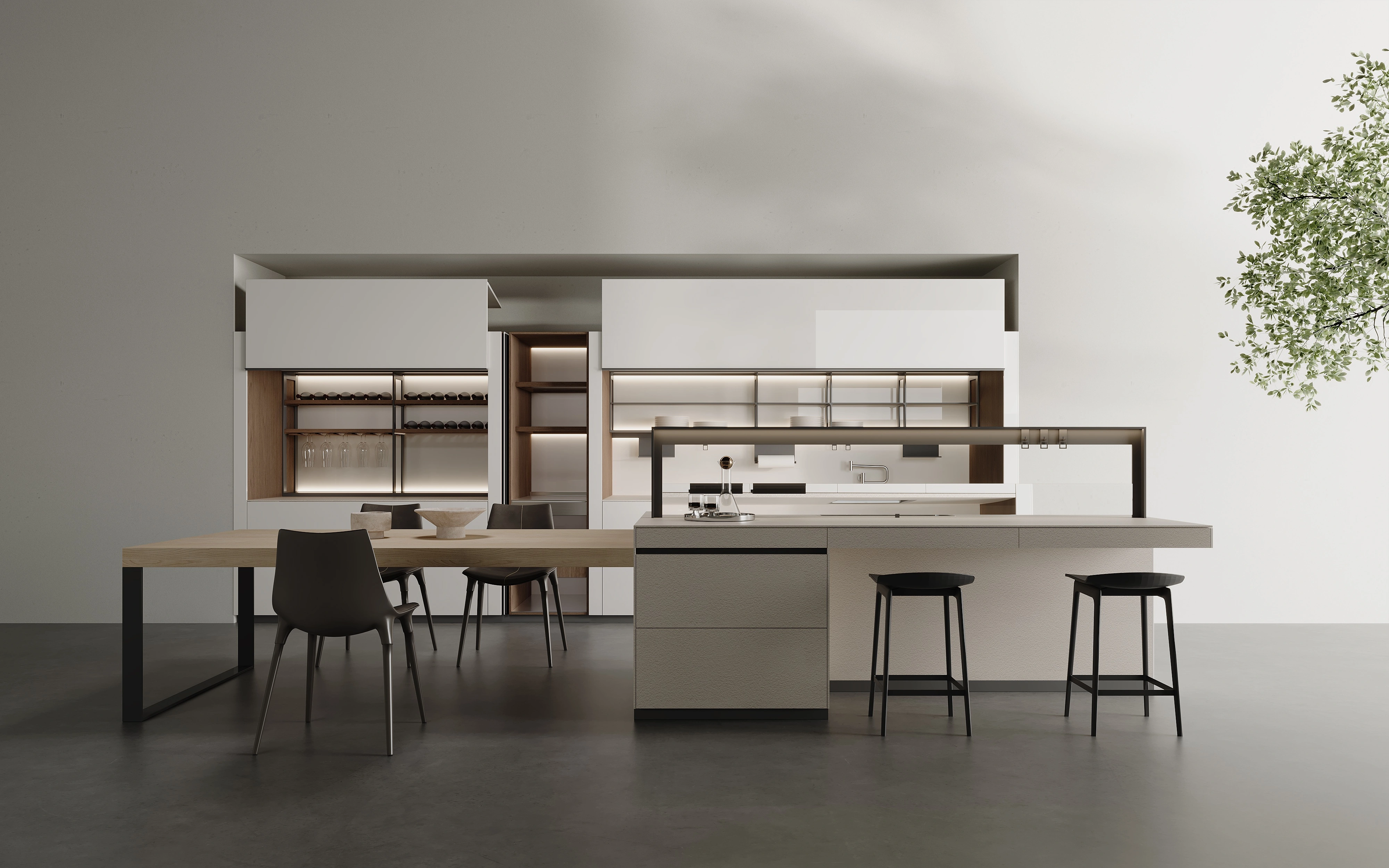 Smart Modular Kitchen System with Gesture Control China Manufacturers ...