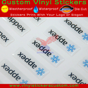 clear epoxy resin dome sticker