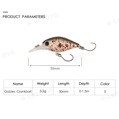 Mini Crank Bait Hard Lure 50mm 3.2g for Bass Fishing