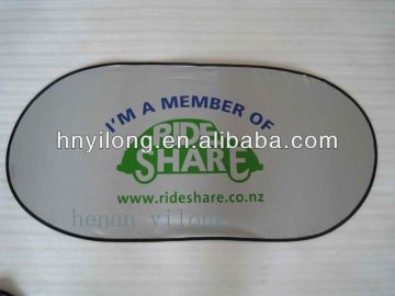 190T auto rear sunshade with logo / car rear window sun shade