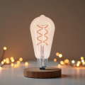 Lâmpada espiral vintage de formato longo para iluminação decorativa