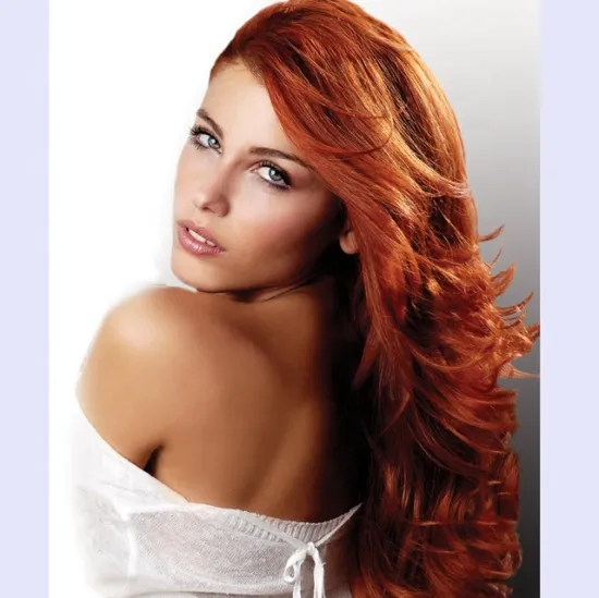 Aishili Wholesale Long Burgunday Synthetic Wigs With Boday Wave And Loose Culy Hair For Women