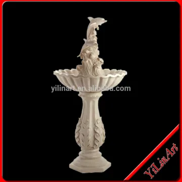 Garden Marble Stone Fish Water Fountain Carving