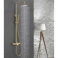 Sanitary Ware Round Gold Hot And Cold Bathroom Water Saving Bathroom Shower Set Exposed