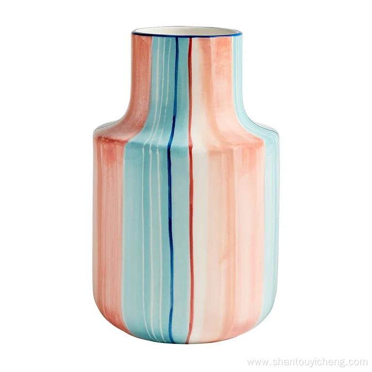 2020 new hand Painted matte color ceramic vase