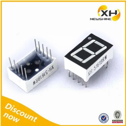 Through Hole NEWSHINE XH-3911BBW Anode Blue Color LED 0.39" Seven-Segment Display