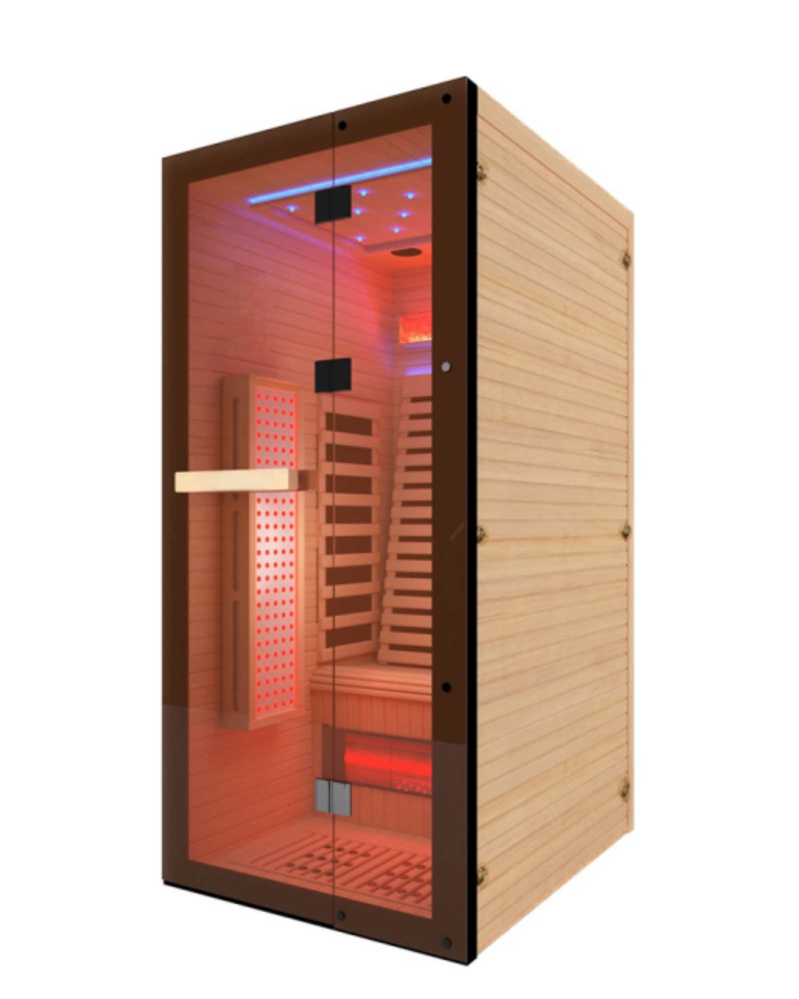 1 person infrared sauna with red light heater