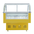 Ice Popsicle paparan Gelato Ice Cream Display Freezer