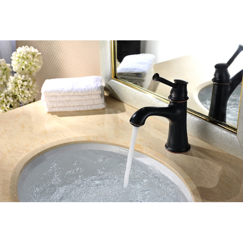 Oiled Rubbed Bronze Bathroom Faucets One Handle