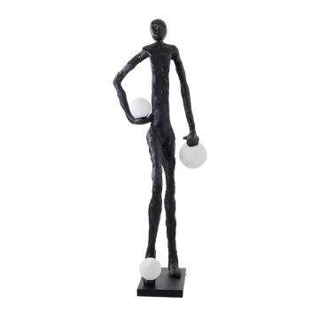 Custom Big Black Resin Floor Lamp: Modern Design Stand Art for Hotel Decoration