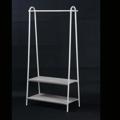 Hot Selling Iron and Wood Bathroom Racks with 2 Shelves - Classic Handmade Display Racks