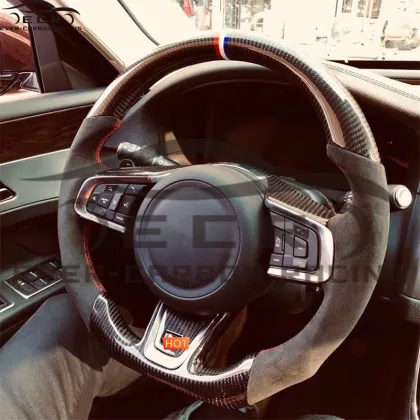 Real Carbon Fiber Steering Wheel for Jaguar XF F-Type F-Pace E-Pace - Ever-Carbon Racing ECR