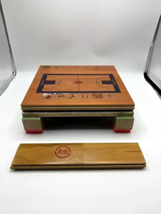 Assembled sports wood flooring for indoor basketball court