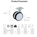 60 mm 2,5 -Zoll -Möbel Drehzauberer Räder Austausch