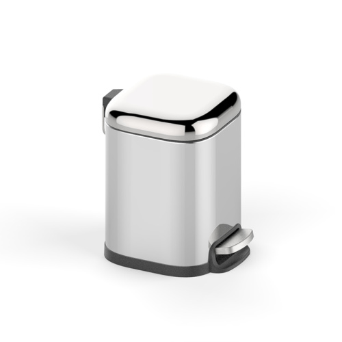 Slow Drop Anti-fingerprint Stainless Steel Trash Can