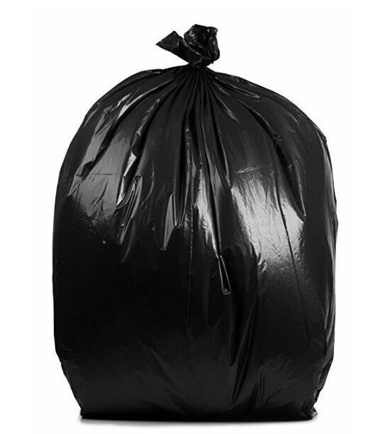 Black Garbage T-Shirt Plastic Dustbin Trash Bags on Roll