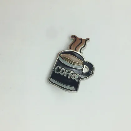 Customized Metal Pin Badge, Coffee Lapel Pin