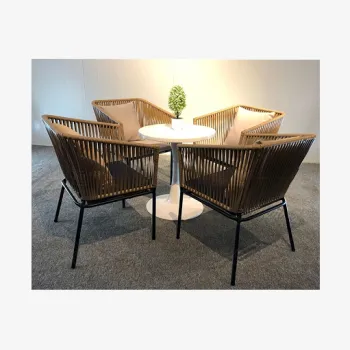 Modern Sofa Set & Outdoor Rattan Furniture for Coffee Shop & Garden