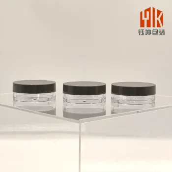 Packaging Clear Plastic Jars with Black Lids