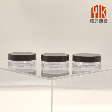 Packaging Clear Plastic Jars with Black Lids