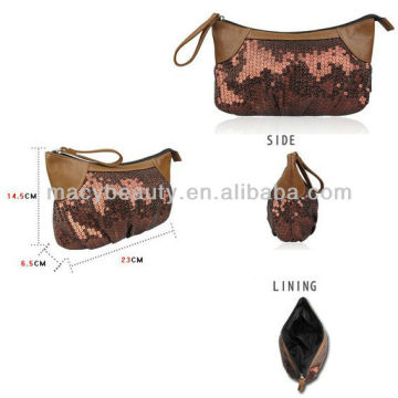 Personalized sequin cosmetic bag for lady