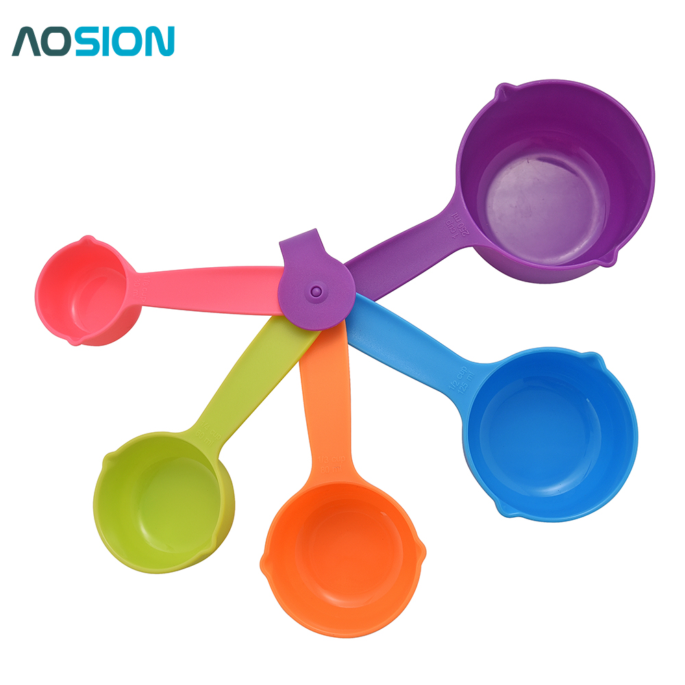 High Quality Colorful Plastic Measuring Spoon Set