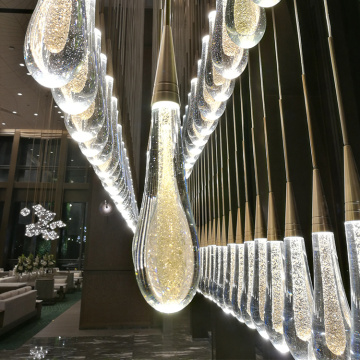 Lobby de alta qualidade decorativo luxuoso lustre de cristal