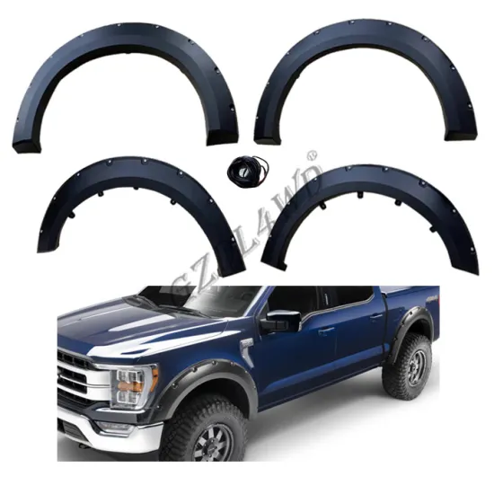 4x4 Front & Rear Pocket Rivet Style Wheel Arches Fender Flare for F-150 2022+