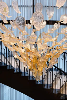 Flower beveled bohemia crystal hotel chandelier