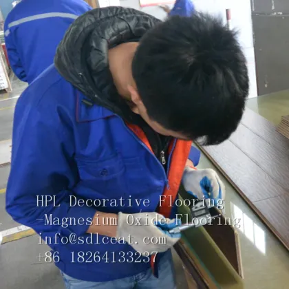 Laminate Composite Wood Grain MgO Decking Floor