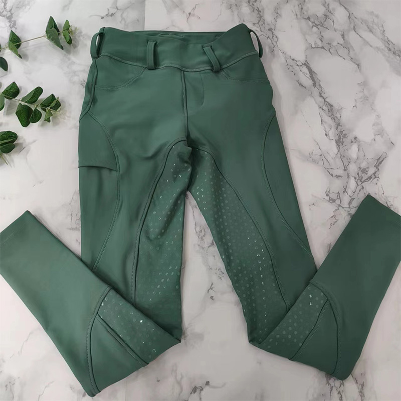 glass green equestrian breeches