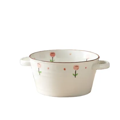 Modern Simple Style Large Capacity Ceramic Soup Bowl - Creative Cute Tableware