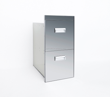 25KG Stainless Steel Rice Storage Container - New Arrival 2 Tiers Rice Dispenser