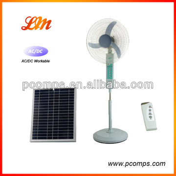 Solar emergency rechargeable ventilation stand fan