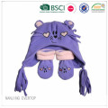 Kids Cute Fleece Hat Gloves Set