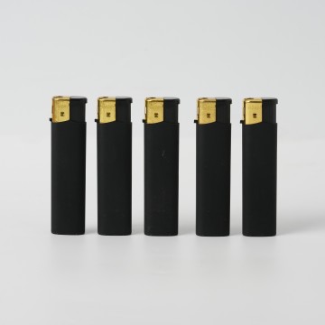 Isqueiro dourado preto fosco