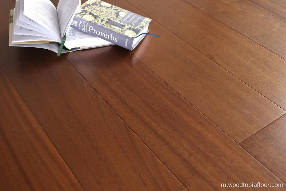 Гладкий темный цвет Sapele Wood Parquet Parquet