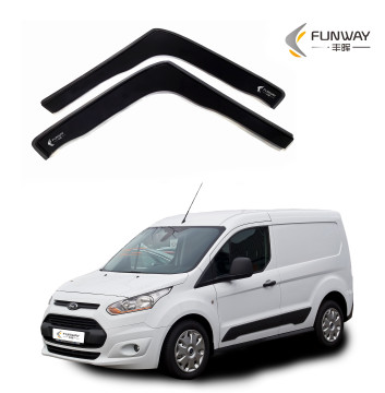 PMMA Black Window Sun Visor Rain Shield Wind Deflector for Ford Transit Connect MK2 2013-Onwards