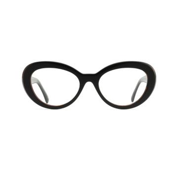 Gafas de marco óptico de acetato ocular de mujeres redondas
