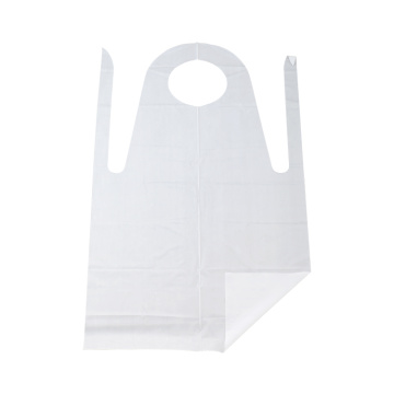 Disposable disposable white custom PE plastic apron