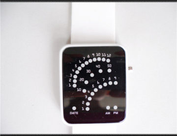 Sports Soft Customized Silicone Wristband Watch , White Strap Watches